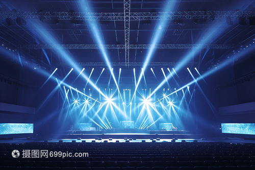 舞臺上的藍光 捕捉光影藝術的攝影服務